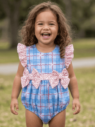 Baby Joann Bow Bubble - All - American Bow - Sugar Bee Clothing