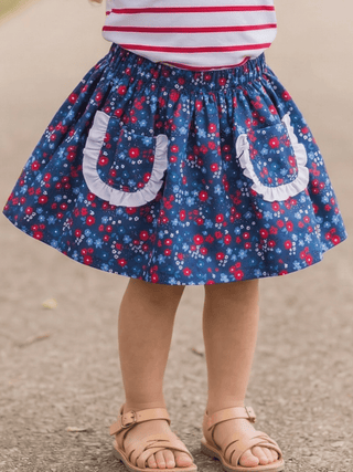 Loretta Ruffle Pocket Skort - Freedom Fields - Sugar Bee Clothing
