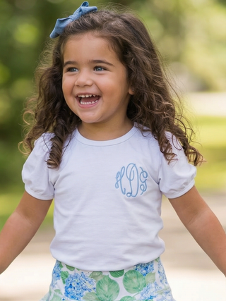 Amelia Puff Sleeve Tee - White