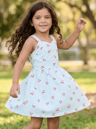 Hazel Sweetheart Dress - Cherries - Sugar Bee Clothing