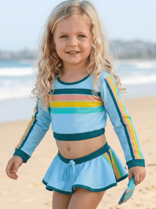 Skirt Bikini - Sorbet Stripe - Sugar Bee Clothing