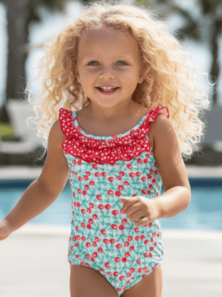 Bow Back Swimsuit - Cherry Jubilee - Sugar Bee Clothing