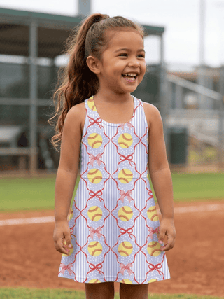 *PREORDER* Mini Jackie Halter Tennis Dress - Softball Sweetheart - Sugar Bee Clothing