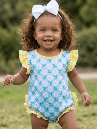 Baby Lucille Ruffle Bottom Bubble - Daisy Creek - Sugar Bee Clothing