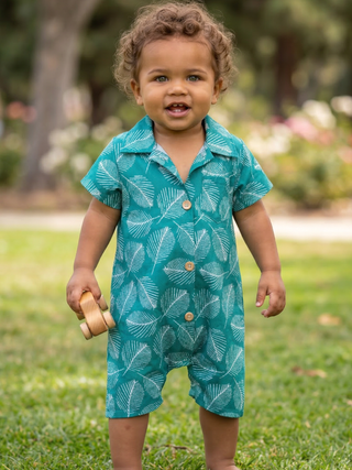 Baby Craig Woven One Piece - Explorer's Grove - Sugar Bee Clothing