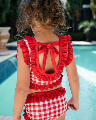 ***PREORDER***Ruffle Bikini - Red Gingham