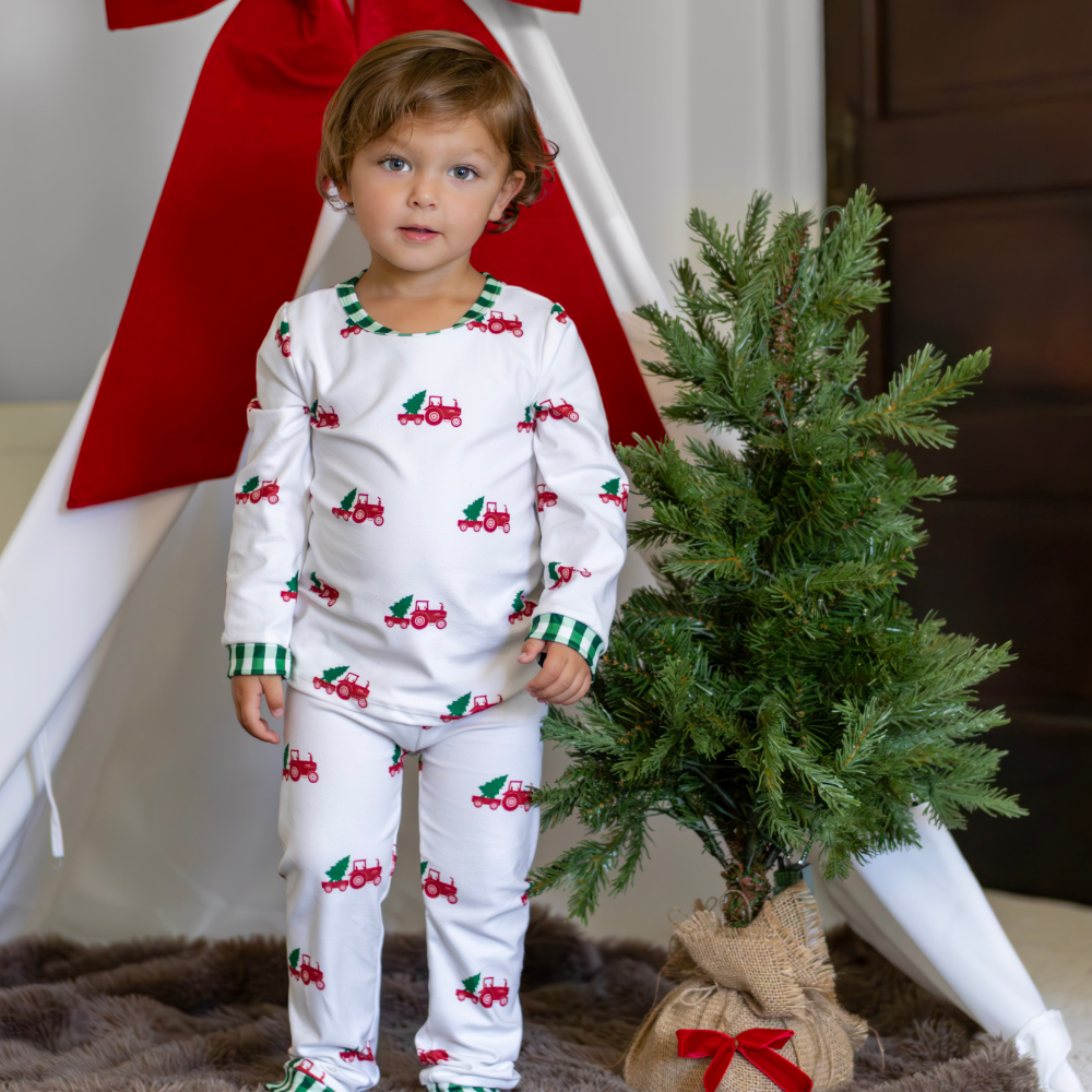 Buttflap Pajamas - Christmas Tractor Holiday Lounge