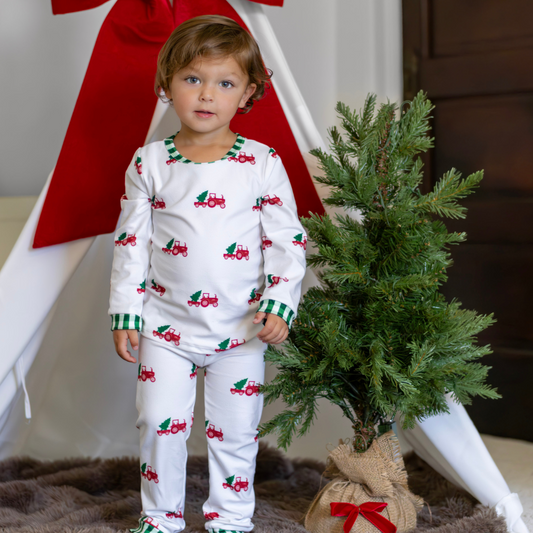 Buttflap Pajamas - Christmas Tractor Holiday Lounge