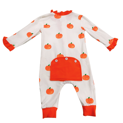 Ruffle Buttflap PJs - Pumpkin Dream