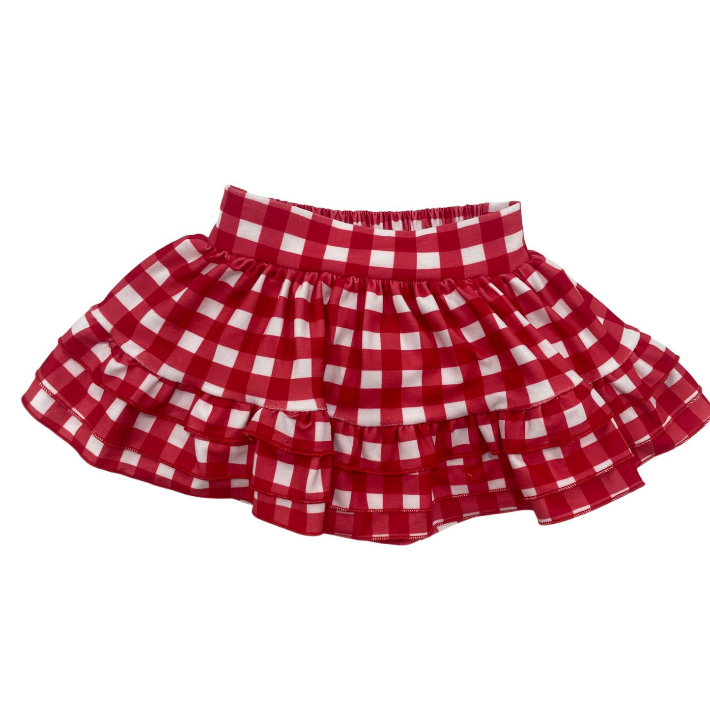 Annie Ruffle Skort - Red Gingham