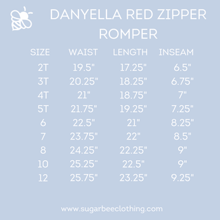 Danyella Zipper Romper - Red - Sugar Bee Clothing