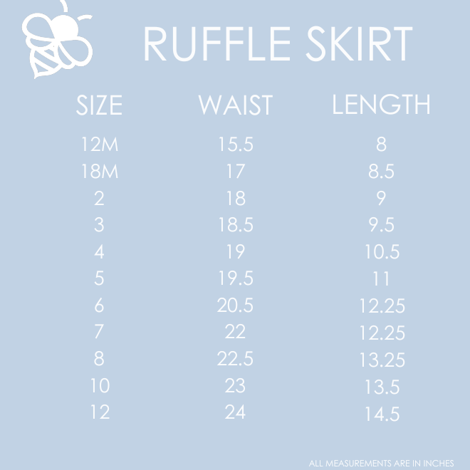 Ruffle Tennis Skort - French Blue Reverse Ditsy Floral