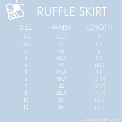 Ruffle Tennis Skort - French Blue Reverse Ditsy Floral