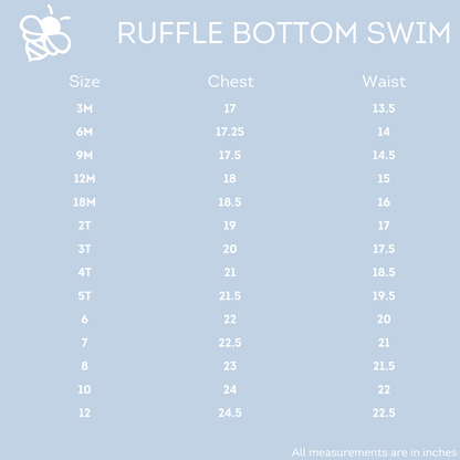 Ruffle Bottom Swimsuit - Blue Gingham