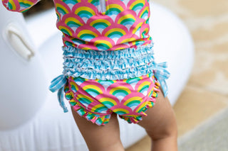 Ruffle Bottom - Retro Rainbow - Sugar Bee Clothing