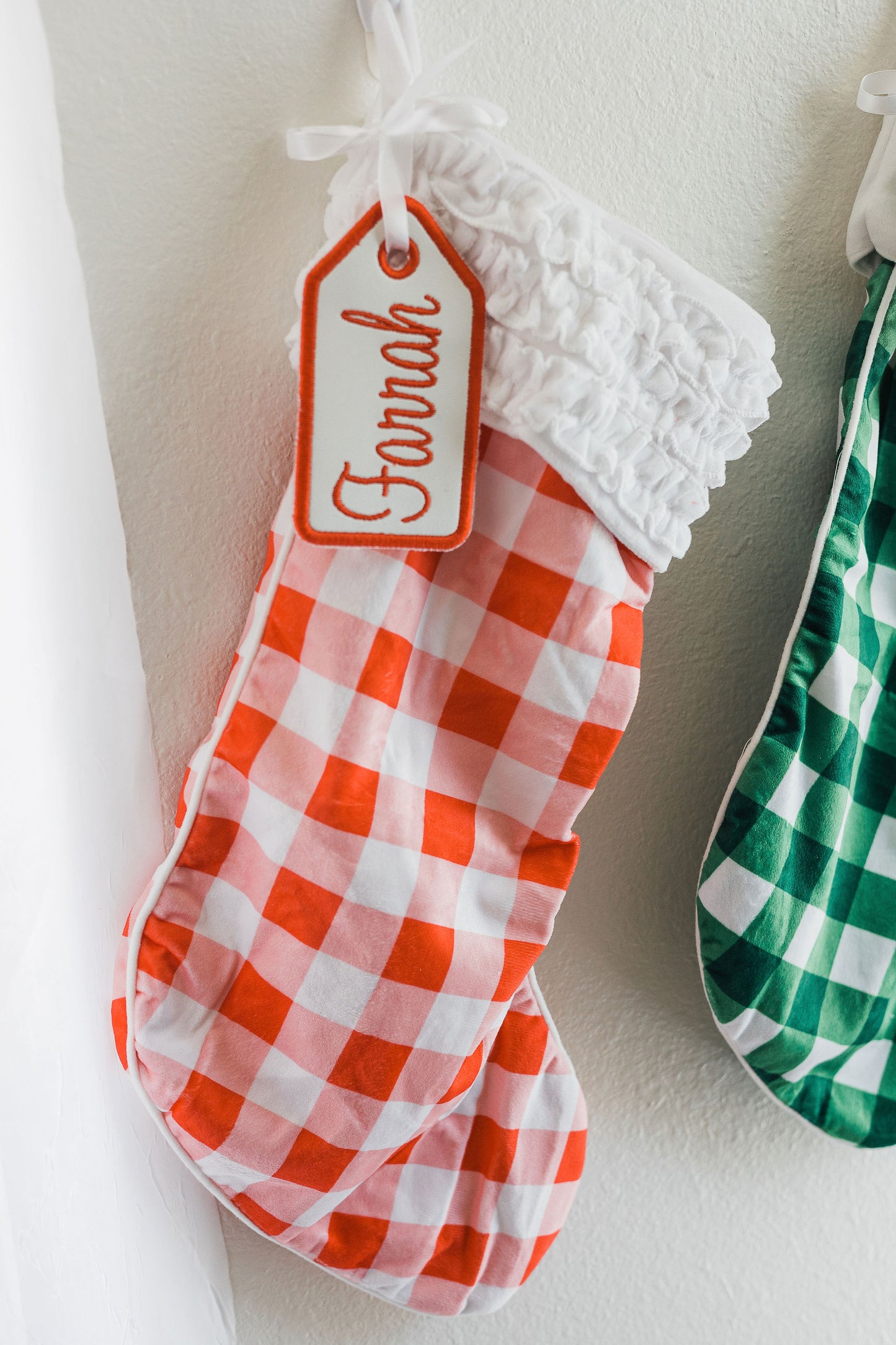 Christmas Stocking - Red Gingham