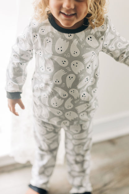 Buttflap PJs - Ghosts on Grey