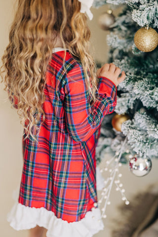 Gown with Bloomers - Tartan Holiday Lounge - Sugar Bee Clothing