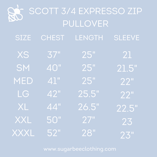 Scott 3/4 Zip Sweater - Espresso - Sugar Bee Clothing