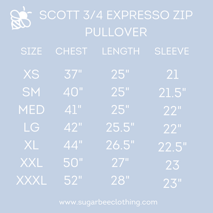 Scott 3/4 Zip Sweater - Espresso