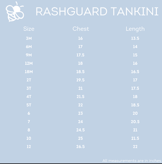 Rashguard Tankini - Sea Turtles - Sugar Bee Clothing