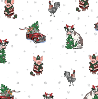 Christmas On The Farm - Pet Bandana Holiday Lounge - Sugar Bee Clothing