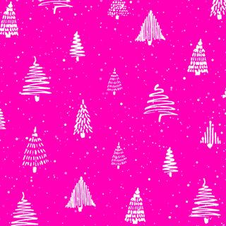 White Trees on Magenta - Pet Bandana Holiday Lounge - Sugar Bee Clothing