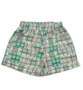 Kyson Boy Pocket Shorts - Palm Spring Madras - Sugar Bee Clothing