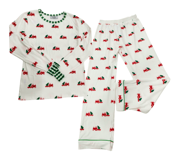 Women Lounge Set - Christmas Tractor Holiday Lounge