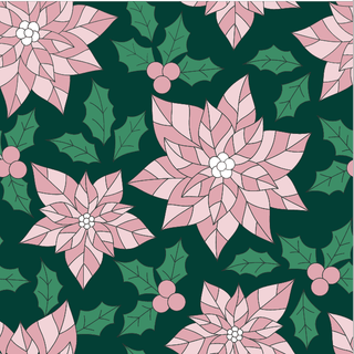 Girls Lounge Set - Poinsettia Holiday Lounge - Sugar Bee Clothing