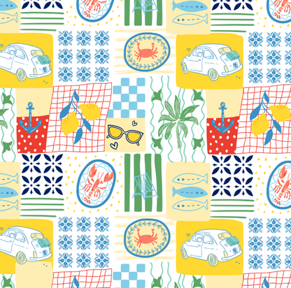 Swim Towel - Positano Picnic