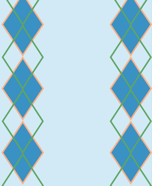 Laura Sleeveless Polo Top - Fairway Argyle - Sugar Bee Clothing