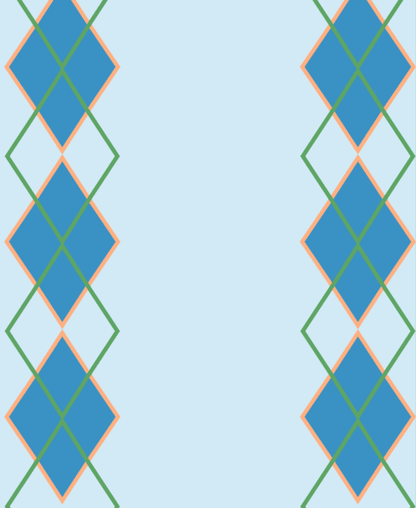 Laura Sleeveless Polo Top - Fairway Argyle - Sugar Bee Clothing