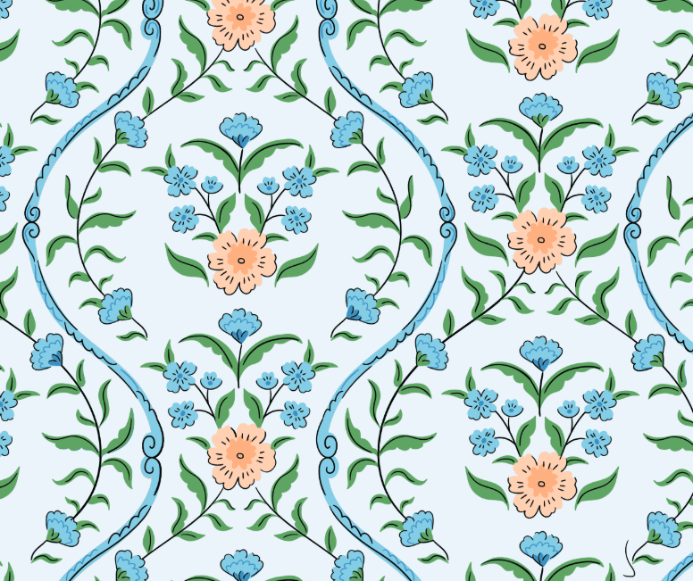 Macie Pleated Skort - Heritage Toile - Sugar Bee Clothing