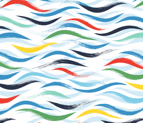 Patrick SS Clubhouse Polo - Colorful Current - Sugar Bee Clothing