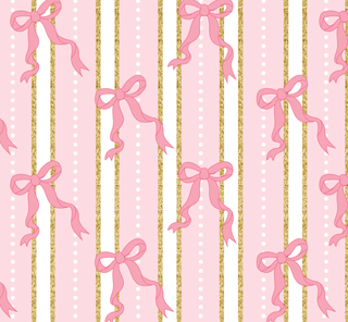 PREORDER Pencil Bag - Pink Bows - Sugar Bee Clothing