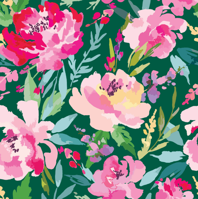 Lunch Bag - Peony Floral - Sugar Bee Clothing