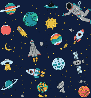 Lunch Bag - Outer Space - Sugar Bee Clothing