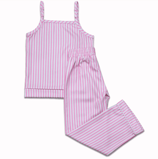 Mini Tank Lounge Pant Set - Pink Stripe - Sugar Bee Clothing
