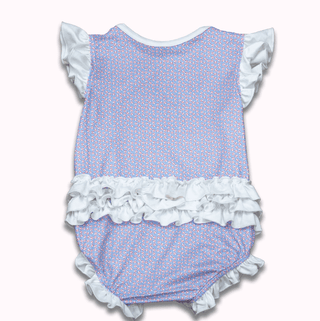 Baby Lucille Ruffle Bottom Bubble - Little League - Sugar Bee Clothing