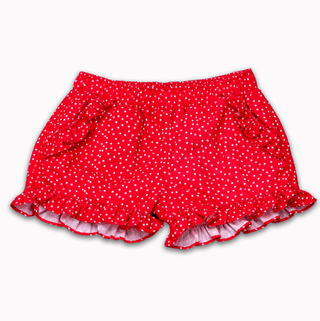 Rose Ruffle Shorts - Liberty Dot - Sugar Bee Clothing
