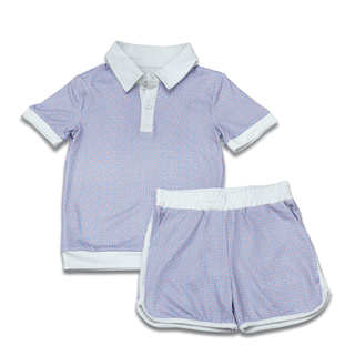 Priscilla Polo Set - Little League - Sugar Bee Clothing