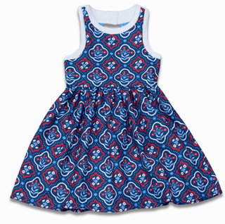 Charlene Strappy Dress - Independence Garden - Sugar Bee Clothing