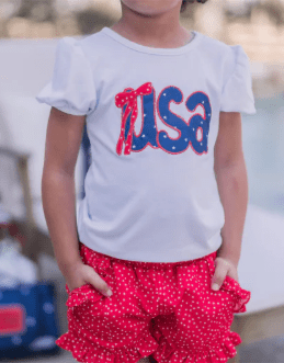 Liberty Dot Short Set - USA - Sugar Bee Clothing