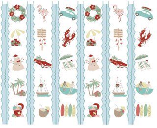 ****PREORDER***Ruffle Buttflap Pajamas - Christmas at The Beach - Sugar Bee Clothing