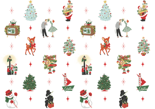 ****PREORDER***Christmas Memories - Pet Bandana Holiday Lounge - Sugar Bee Clothing