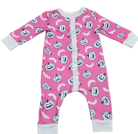 Buttflap pajamas - Magenta Halloween