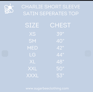 Charlie Satin Separates - Green Short Sleeve Top - Sugar Bee Clothing