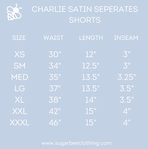 Charlie Satin Separates - Red Shorts