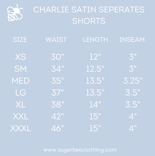 Charlie Satin Separates - Red Shorts - Sugar Bee Clothing